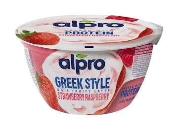 Alpro Greek Style proteiinipitoinen soijavalmiste mansikka-vadelma tarjous