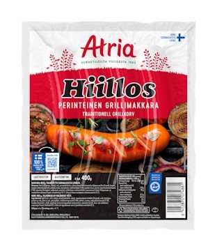 Atria Hiillos grillimakkarat tai makkarapihvi tarjous