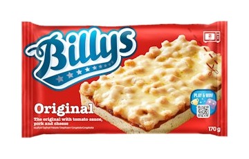 Billy's Pan pizzat ja Billy's Sweet tarjous
