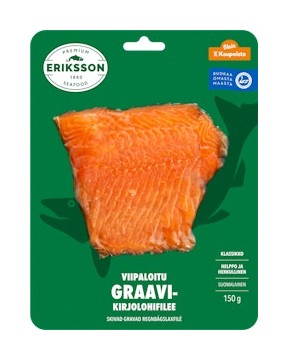 Eriksson Premium Seafood graavattu kirjolohifilee viipaloitu suomalainen tarjous
