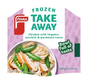 Findus Chicken with linguine, zucchini and parmesan sauce, pakaste tarjous
