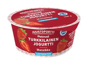 Juustoportti Pehmeä turkkilainen jogurtti mansikka laktoositon tarjous
