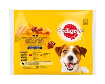 Pedigree Adult kastikelajitelma kana & kasvis, härkä & maksa tarjous