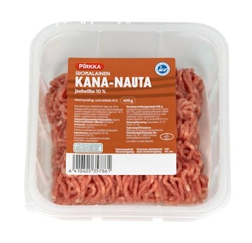 Pirkka Kana-nauta jauheliha 10% tarjous