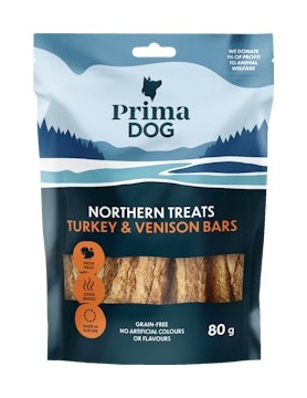 Prima Dog Northern Treats kalkkuna & peuratanko tarjous