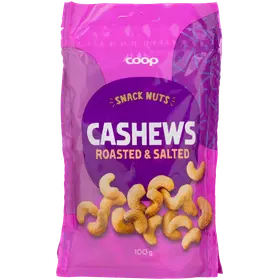 Coop Paahdetut & suolatut cashewpähkinät tarjous