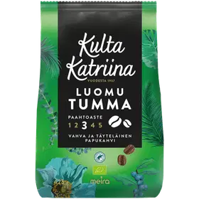 Kulta Katriina Luomu tumma paahto papukahvi RAC tarjous