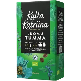 Kulta Katriina Luomu tumma paahto pannukahvi RAC tarjous